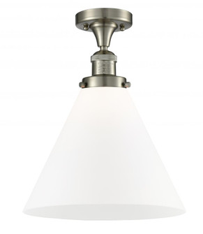 Cone - 1 Light - 12 inch - Brushed Satin Nickel - Semi-Flush Mount (3442|517-1CH-SN-G41-L-LED)