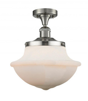 Oxford - 1 Light - 12 inch - Brushed Satin Nickel - Semi-Flush Mount (3442|517-1CH-SN-G541-LED)