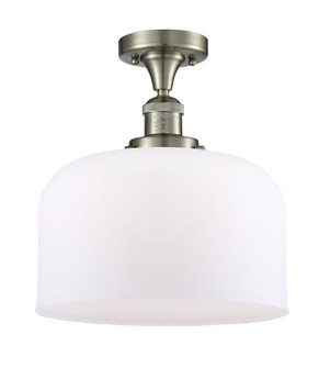Bell - 1 Light - 12 inch - Brushed Satin Nickel - Semi-Flush Mount (3442|517-1CH-SN-G71-L)