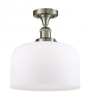 Bell - 1 Light - 12 inch - Brushed Satin Nickel - Semi-Flush Mount (3442|517-1CH-SN-G71-L-LED)