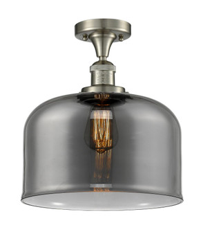 Bell - 1 Light - 12 inch - Brushed Satin Nickel - Semi-Flush Mount (3442|517-1CH-SN-G73-L)