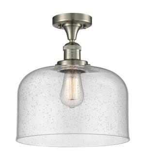 Bell - 1 Light - 12 inch - Brushed Satin Nickel - Semi-Flush Mount (3442|517-1CH-SN-G74-L)