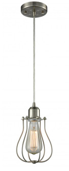 Muselet - 1 Light - 6 inch - Brushed Satin Nickel - Cord hung - Mini Pendant (3442|900-1P-SN-CE513-SN)