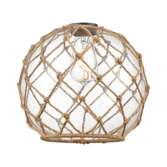 Large Farmhouse Rope Clear Glass with Brown Rope Glass (3442|G122-10RB)