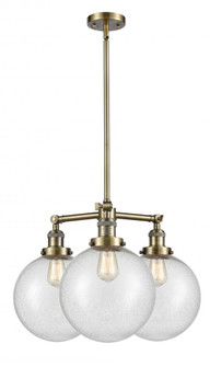 Beacon - 3 Light - 24 inch - Antique Brass - Stem Hung - Chandelier (3442|207-AB-G204-10)