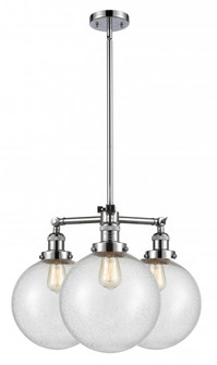 Beacon - 3 Light - 24 inch - Polished Chrome - Stem Hung - Chandelier (3442|207-PC-G204-10)