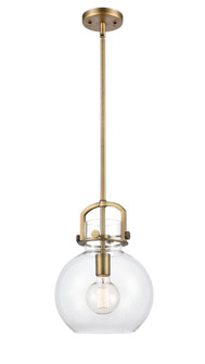 Newton Sphere - 1 Light - 10 inch - Brushed Brass - Stem Hung - Mini Pendant (3442|410-1S-BB-10CL)