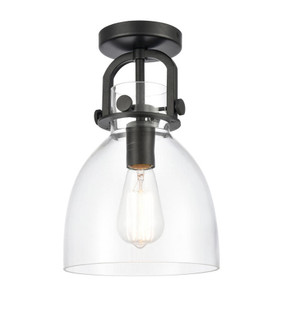 Newton Bell - 1 Light - 8 inch - Matte Black - Semi-Flush Mount (3442|412-1F-BK-8CL)