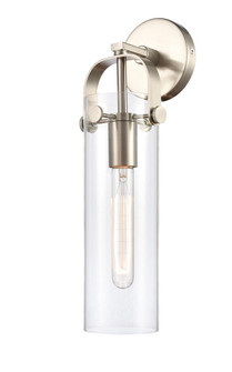Pilaster - 1 Light - 4 inch Glass - Brushed Satin Nickel - Sconce (3442|413-1W-SN-4CL)