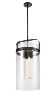 Pilaster - 4 Light - 13 inch - Matte Black - Cord hung - Pendant (3442|413-4S-BK-12CL)