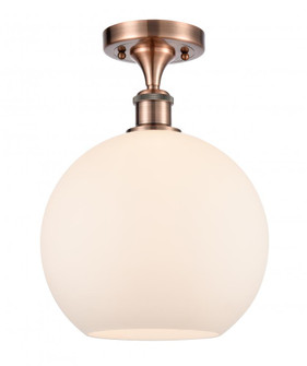 Athens - 1 Light - 10 inch - Antique Copper - Semi-Flush Mount (3442|516-1C-AC-G121-10-LED)