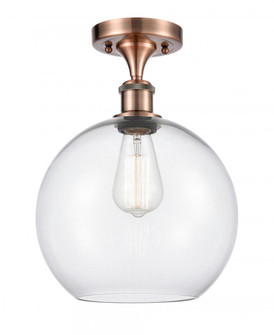 Athens - 1 Light - 10 inch - Antique Copper - Semi-Flush Mount (3442|516-1C-AC-G122-10)