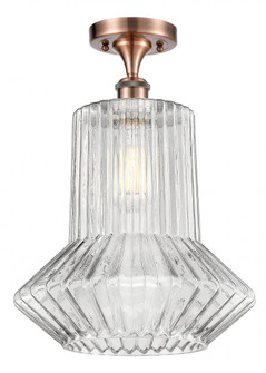 Springwater - 1 Light - 12 inch - Antique Copper - Semi-Flush Mount (3442|516-1C-AC-G212-LED)