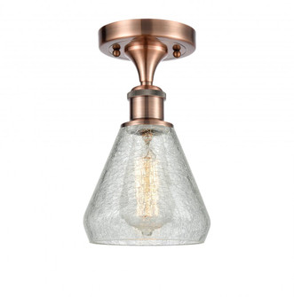 Conesus - 1 Light - 6 inch - Antique Copper - Semi-Flush Mount (3442|516-1C-AC-G275-LED)