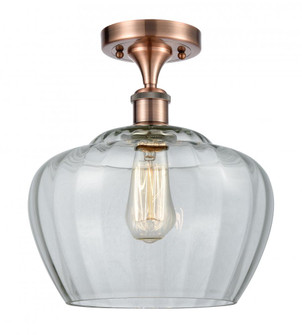 Fenton - 1 Light - 11 inch - Antique Copper - Semi-Flush Mount (3442|516-1C-AC-G92-L-LED)