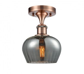 Fenton - 1 Light - 7 inch - Antique Copper - Semi-Flush Mount (3442|516-1C-AC-G93-LED)