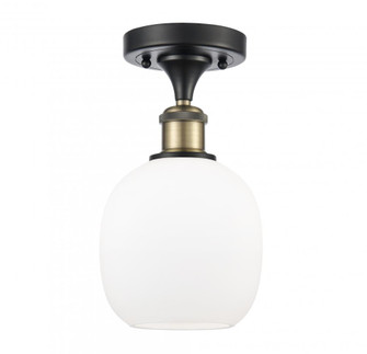 Belfast - 1 Light - 6 inch - Black Antique Brass - Semi-Flush Mount (3442|516-1C-BAB-G101-LED)