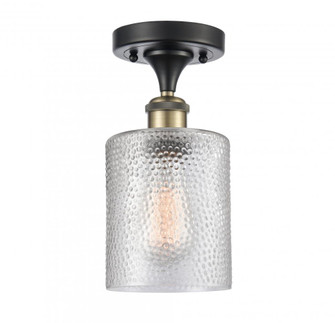 Cobbleskill - 1 Light - 5 inch - Black Antique Brass - Semi-Flush Mount (3442|516-1C-BAB-G112-LED)
