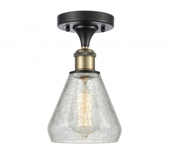 Conesus - 1 Light - 6 inch - Black Antique Brass - Semi-Flush Mount (3442|516-1C-BAB-G275-LED)