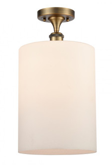 Cobbleskill - 1 Light - 9 inch - Brushed Brass - Semi-Flush Mount (3442|516-1C-BB-G111-L-LED)