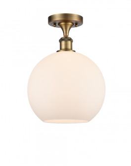 Athens - 1 Light - 10 inch - Brushed Brass - Semi-Flush Mount (3442|516-1C-BB-G121-10-LED)