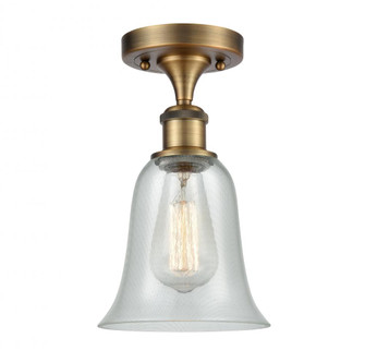 Hanover - 1 Light - 6 inch - Brushed Brass - Semi-Flush Mount (3442|516-1C-BB-G2812-LED)