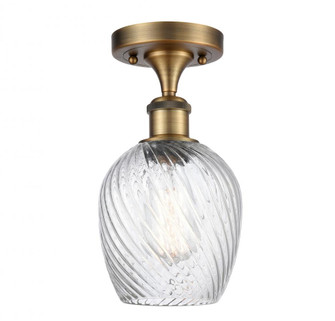 Salina - 1 Light - 6 inch - Brushed Brass - Semi-Flush Mount (3442|516-1C-BB-G292-LED)