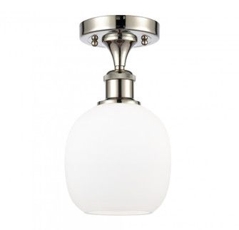Belfast - 1 Light - 6 inch - Polished Nickel - Semi-Flush Mount (3442|516-1C-PN-G101-LED)