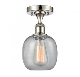 Belfast - 1 Light - 6 inch - Polished Nickel - Semi-Flush Mount (3442|516-1C-PN-G104-LED)