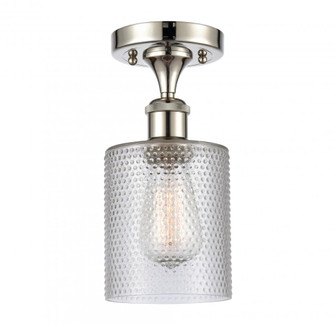 Cobbleskill - 1 Light - 5 inch - Polished Nickel - Semi-Flush Mount (3442|516-1C-PN-G112-LED)
