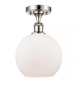 Athens - 1 Light - 8 inch - Polished Nickel - Semi-Flush Mount (3442|516-1C-PN-G121)