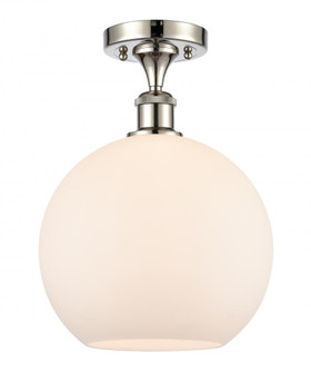 Athens - 1 Light - 10 inch - Polished Nickel - Semi-Flush Mount (3442|516-1C-PN-G121-10)