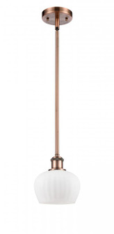 Fenton - 1 Light - 7 inch - Antique Copper - Mini Pendant (3442|516-1S-AC-G91-LED)