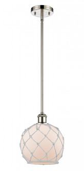 Farmhouse Rope - 1 Light - 8 inch - Polished Nickel - Mini Pendant (3442|516-1S-PN-G121-8RW)