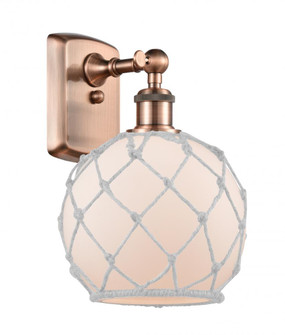 Farmhouse Rope - 1 Light - 8 inch - Antique Copper - Sconce (3442|516-1W-AC-G121-8RW-LED)