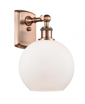 Athens - 1 Light - 8 inch - Antique Copper - Sconce (3442|516-1W-AC-G121-LED)