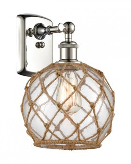 Farmhouse Rope - 1 Light - 8 inch - Polished Nickel - Sconce (3442|516-1W-PN-G122-8RB)