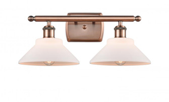 Orwell - 2 Light - 18 inch - Antique Copper - Bath Vanity Light (3442|516-2W-AC-G131)