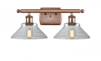 Orwell - 2 Light - 18 inch - Antique Copper - Bath Vanity Light (3442|516-2W-AC-G132-LED)