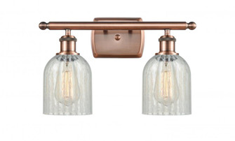 Caledonia - 2 Light - 15 inch - Antique Copper - Bath Vanity Light (3442|516-2W-AC-G2511-LED)