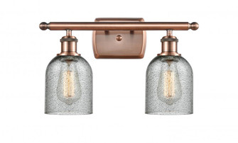 Caledonia - 2 Light - 15 inch - Antique Copper - Bath Vanity Light (3442|516-2W-AC-G257-LED)