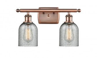 Caledonia - 2 Light - 15 inch - Antique Copper - Bath Vanity Light (3442|516-2W-AC-G257-LED)