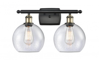 Athens - 2 Light - 18 inch - Black Antique Brass - Bath Vanity Light (3442|516-2W-BAB-G124-LED)