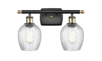 Salina - 2 Light - 16 inch - Black Antique Brass - Bath Vanity Light (3442|516-2W-BAB-G292-LED)