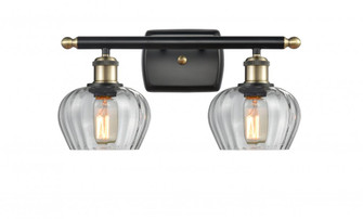 Fenton - 2 Light - 17 inch - Black Antique Brass - Bath Vanity Light (3442|516-2W-BAB-G92-LED)