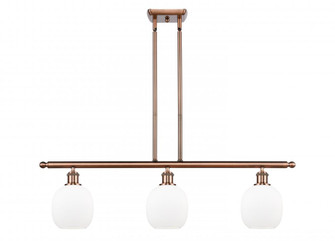 Belfast - 3 Light - 36 inch - Antique Copper - Stem hung - Island Light (3442|516-3I-AC-G101-LED)