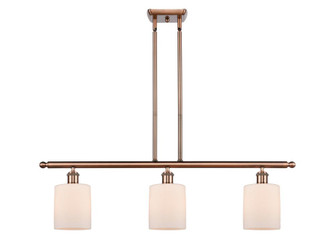 Cobbleskill - 3 Light - 36 inch - Antique Copper - Stem hung - Island Light (3442|516-3I-AC-G111)
