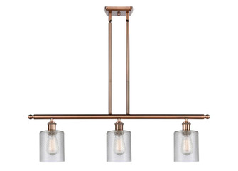 Cobbleskill - 3 Light - 36 inch - Antique Copper - Stem hung - Island Light (3442|516-3I-AC-G112)