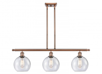 Athens - 3 Light - 36 inch - Antique Copper - Stem hung - Island Light (3442|516-3I-AC-G124-LED)