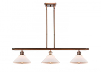 Orwell - 3 Light - 36 inch - Antique Copper - Stem hung - Island Light (3442|516-3I-AC-G131-LED)